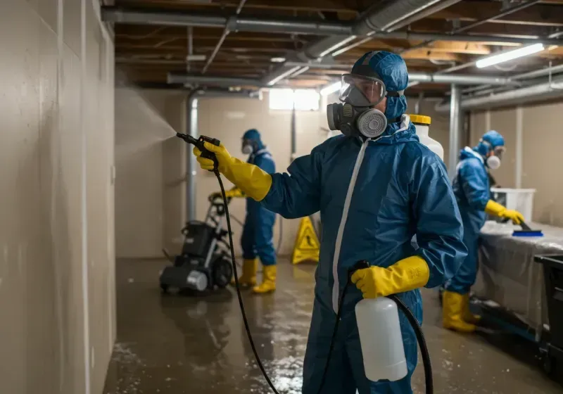 Basement Sanitization and Antimicrobial Treatment process in Chelsea, AL