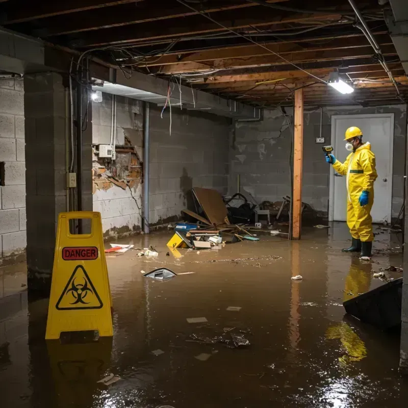 Flooded Basement Electrical Hazard in Chelsea, AL Property